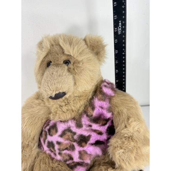 The Forebears Cave Man Papa Bear Plush Stuffed Animal Huggable Vintage Rare - Picture 9 of 9
